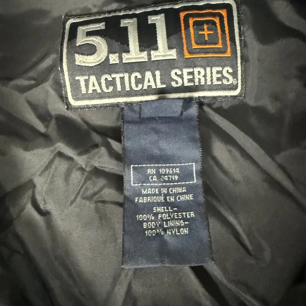 5.11 Tactical Series Black Full Zip Jacket Men's‎ XL Lightweight Windbreaker